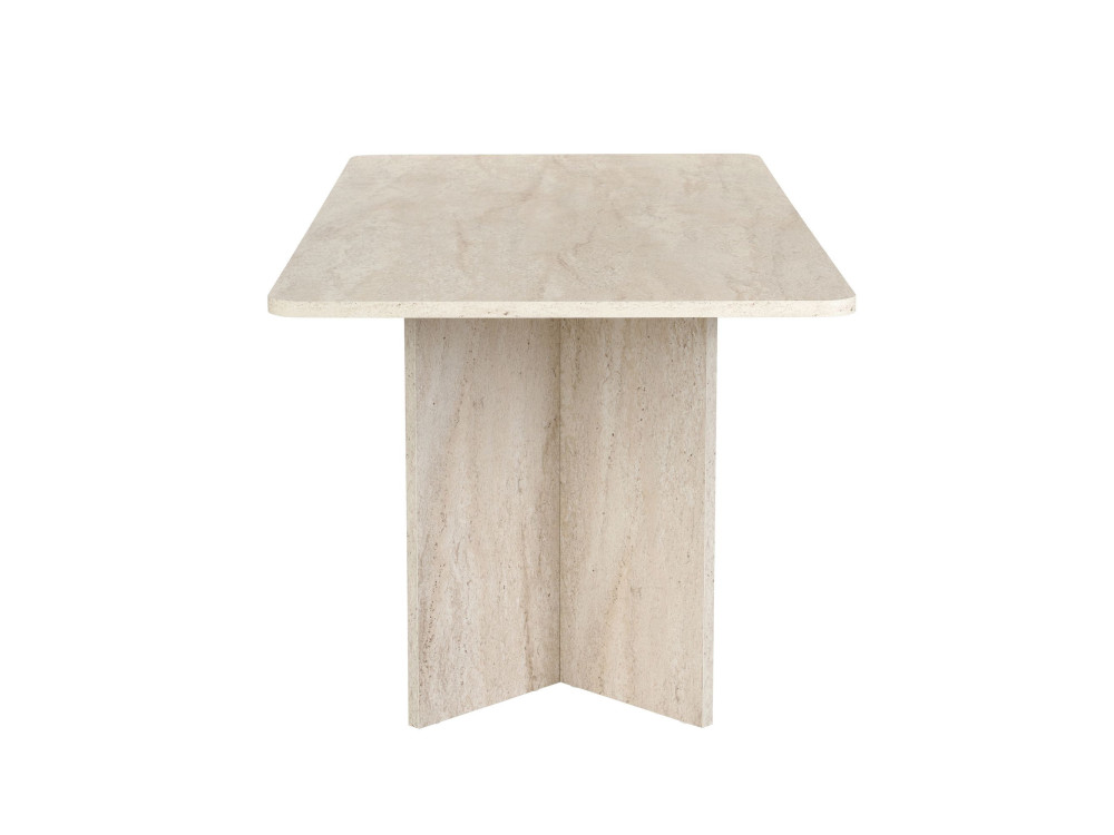 Holz-Esstisch "Linza" 180 x 90 x 75 cm - Travertin