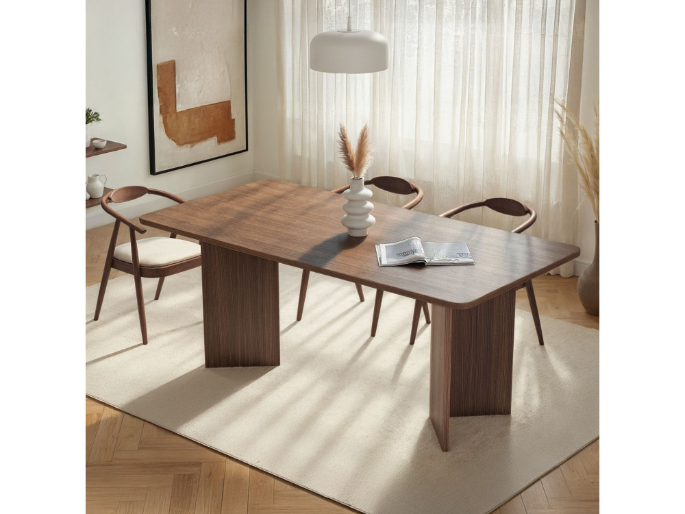 Holz-Esstisch "Linza" 180 x 90 x 75 cm - Nussbaum
