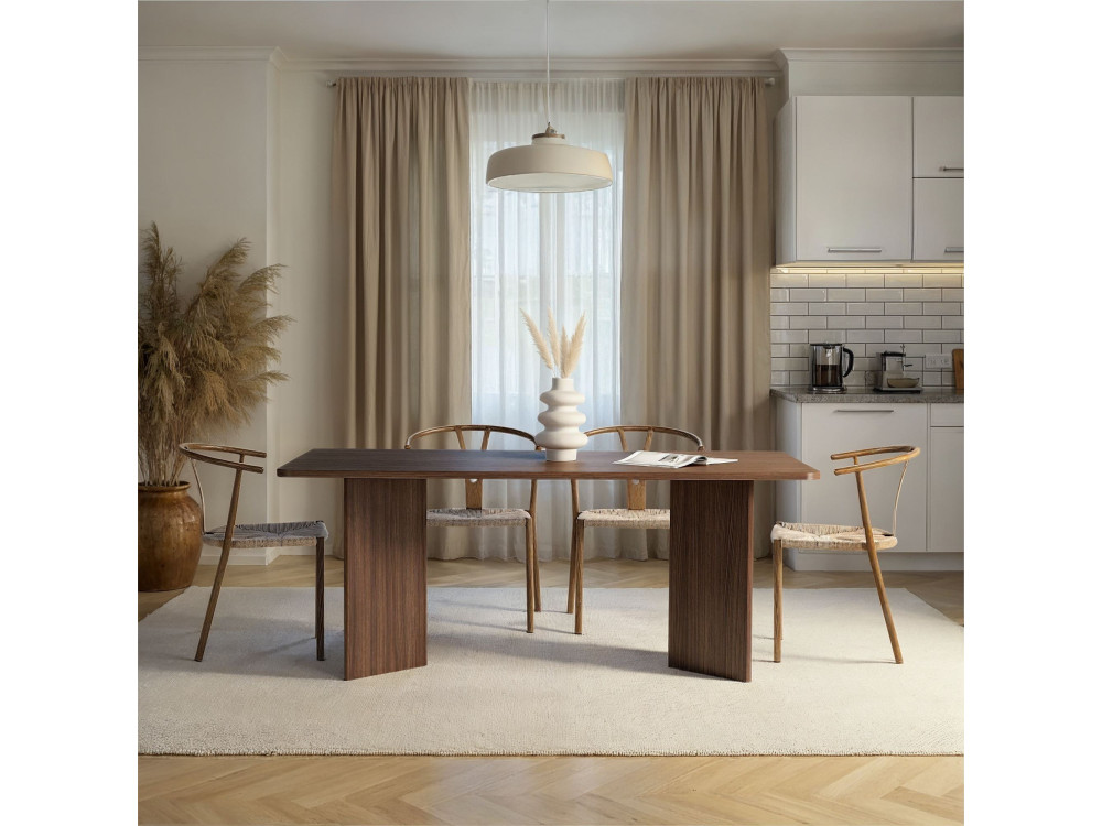 Holz-Esstisch "Linza" 180 x 90 x 75 cm - Nussbaum