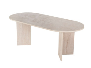 Holz Esstisch "Sabella" 200 x 90 x 75 cm - Travertin