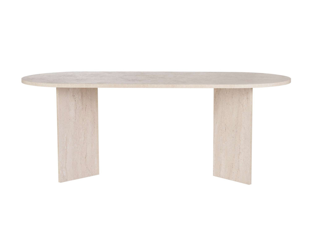Holz Esstisch "Sabella" 200 x 90 x 75 cm - Travertin