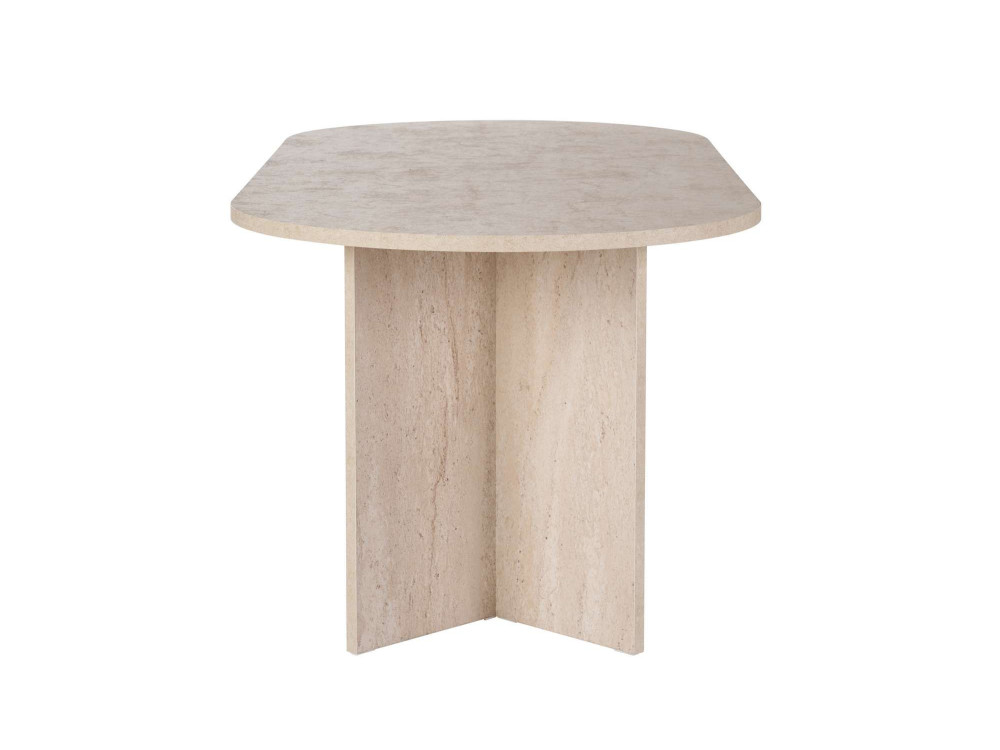 Holz Esstisch "Sabella" 200 x 90 x 75 cm - Travertin