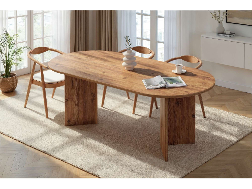 Holz Esstisch "Sabella" 200 x 90 x 75 cm - Atlantische Kiefer