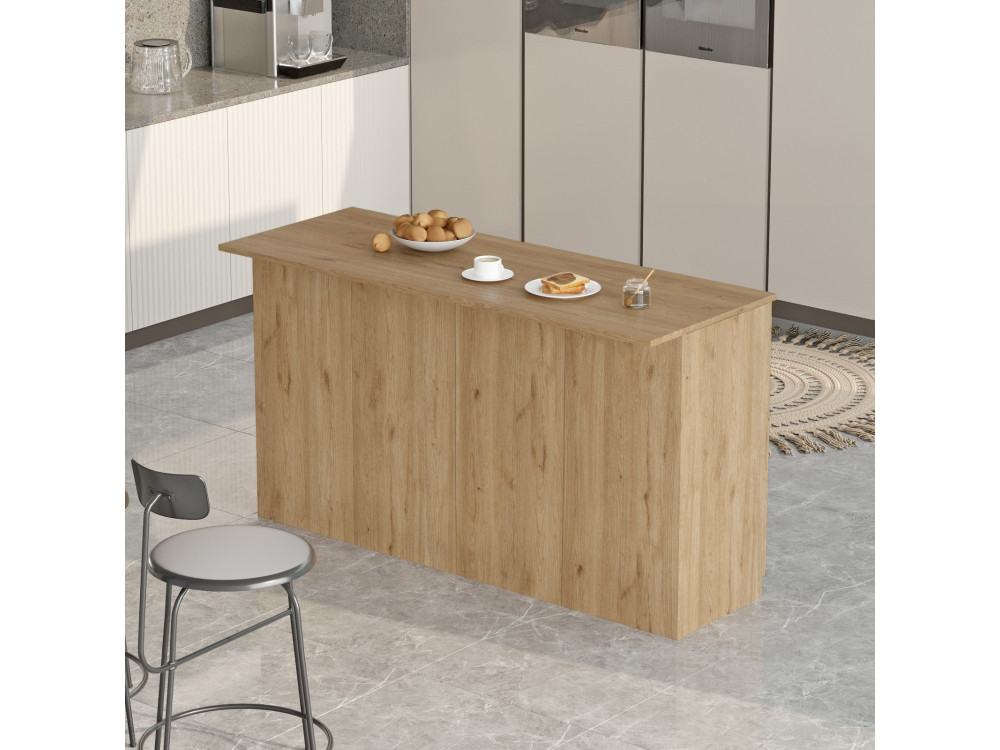Küchentisch aus Holz "Lark" - 160 x 60 x 90 cm - Braun
