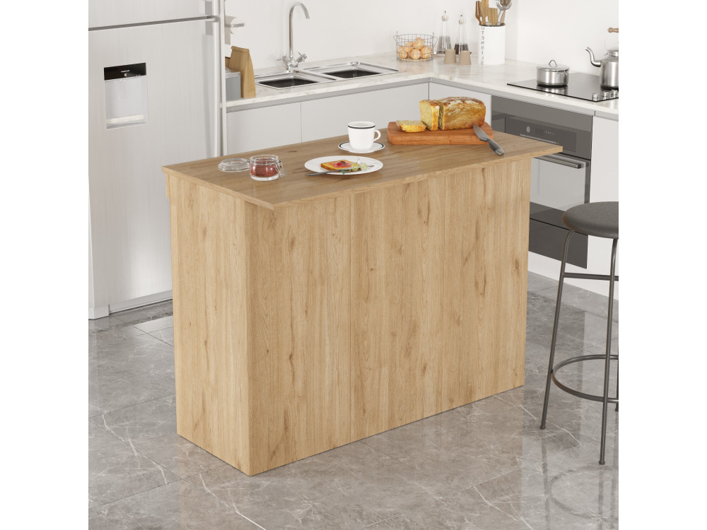Küchentisch aus Holz "Siven" - 120 x 60 x 88 cm - Braun