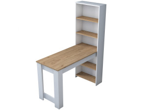 Esstisch mit Holzregalen "Jong" - 120 x 54 x 154 cm - Braun