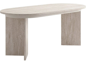 Ausziehbarer Esstisch aus Holz 160/200 cm "Sorell" - 8 Plätze - Travertin