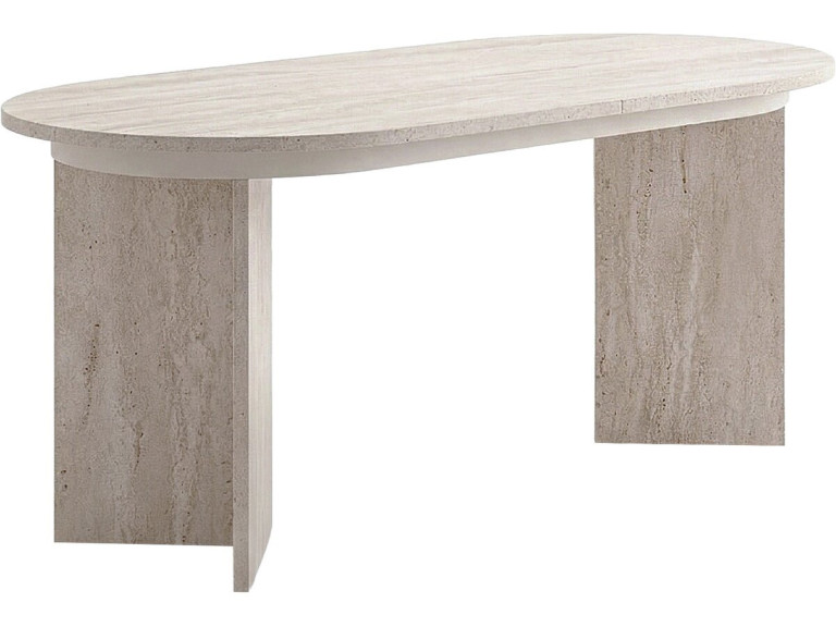 Ausziehbarer Esstisch aus Holz 160/200 cm "Sorell" - 8 Plätze - Travertin