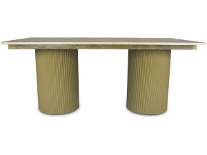 Ovaler Holz-Esstisch "Zenith" - 180 cm - 8 Sitzplätze - Beige