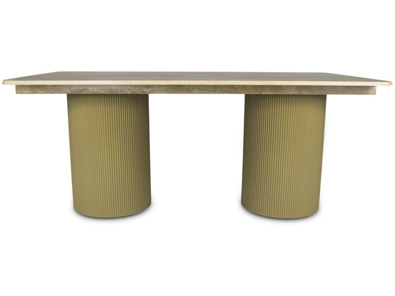 Ovaler Holz-Esstisch "Zenith" - 180 cm - 8 Sitzplätze - Beige
