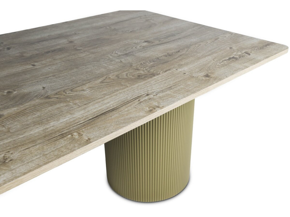 Ovaler Holz-Esstisch "Zenith" - 180 cm - 8 Sitzplätze - Beige