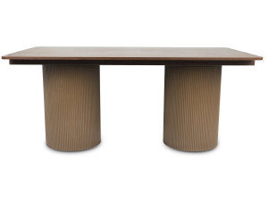 Ovaler Holz-Esstisch "Zenith" - 180 cm - 8 Plätze - Braun