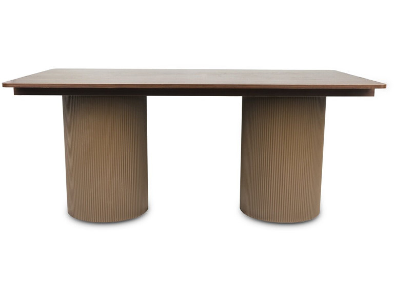 Ovaler Holz-Esstisch "Zenith" - 180 cm - 8 Plätze - Braun
