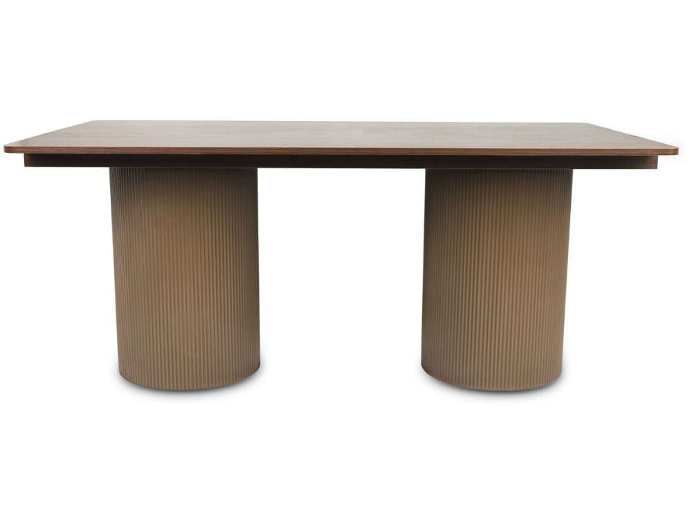 Ovaler Holz-Esstisch "Zenith" - 180 cm - 8 Plätze - Braun