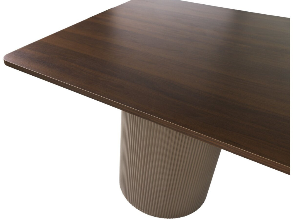 Ovaler Holz-Esstisch "Zenith" - 180 cm - 8 Plätze - Braun