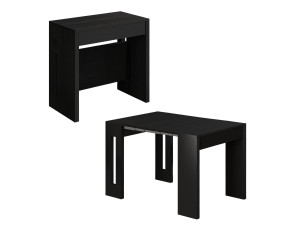 Ausziehbarer Esstisch aus Holz "Nivo" - 80 x 44 x 76 cm - Schwarz