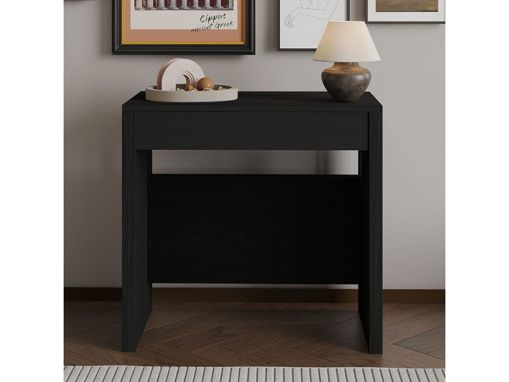 Ausziehbarer Esstisch aus Holz "Nivo" - 80 x 44 x 76 cm - Schwarz