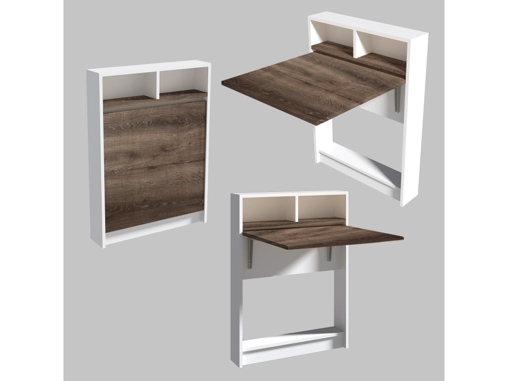 Klappbarer Esstisch aus Holz "Bracked" - 70 x 15 x 96 cm - Beige