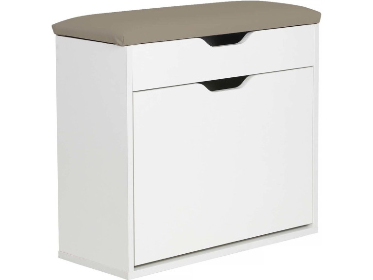 Schuhschrank "Wade" - 60 x 23.8 x 68 cm - Weiß