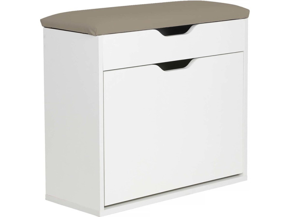Schuhschrank "Wade" - 60 x 23.8 x 68 cm - Weiß