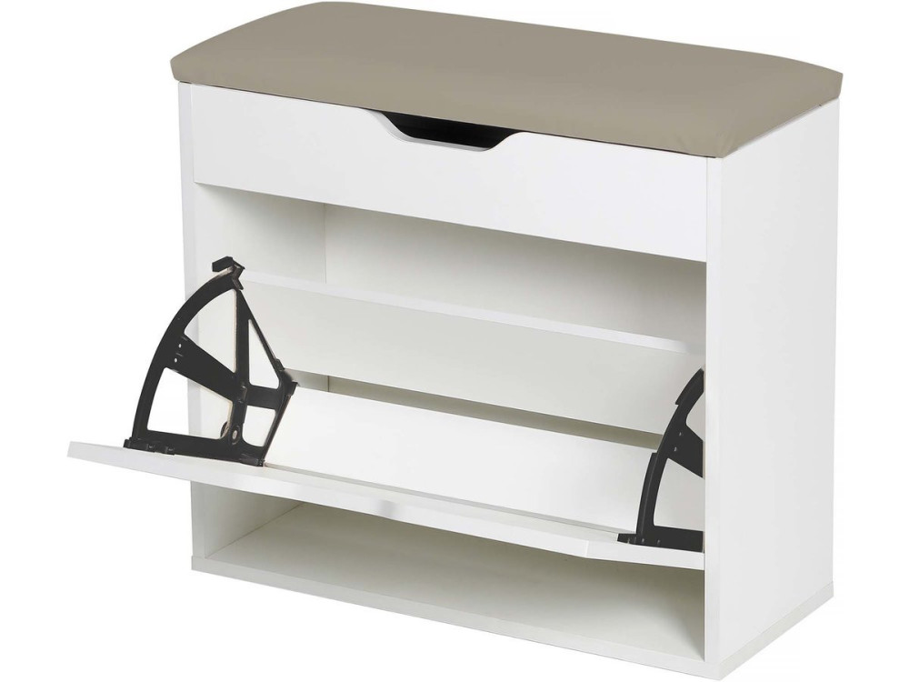 Schuhschrank "Wade" - 60 x 23.8 x 68 cm - Weiß