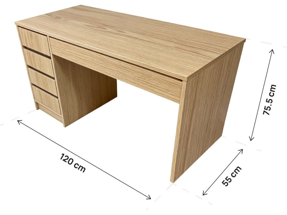 Schreibtisch „Ada“ - 120 x 75 x 55 cm - Braun