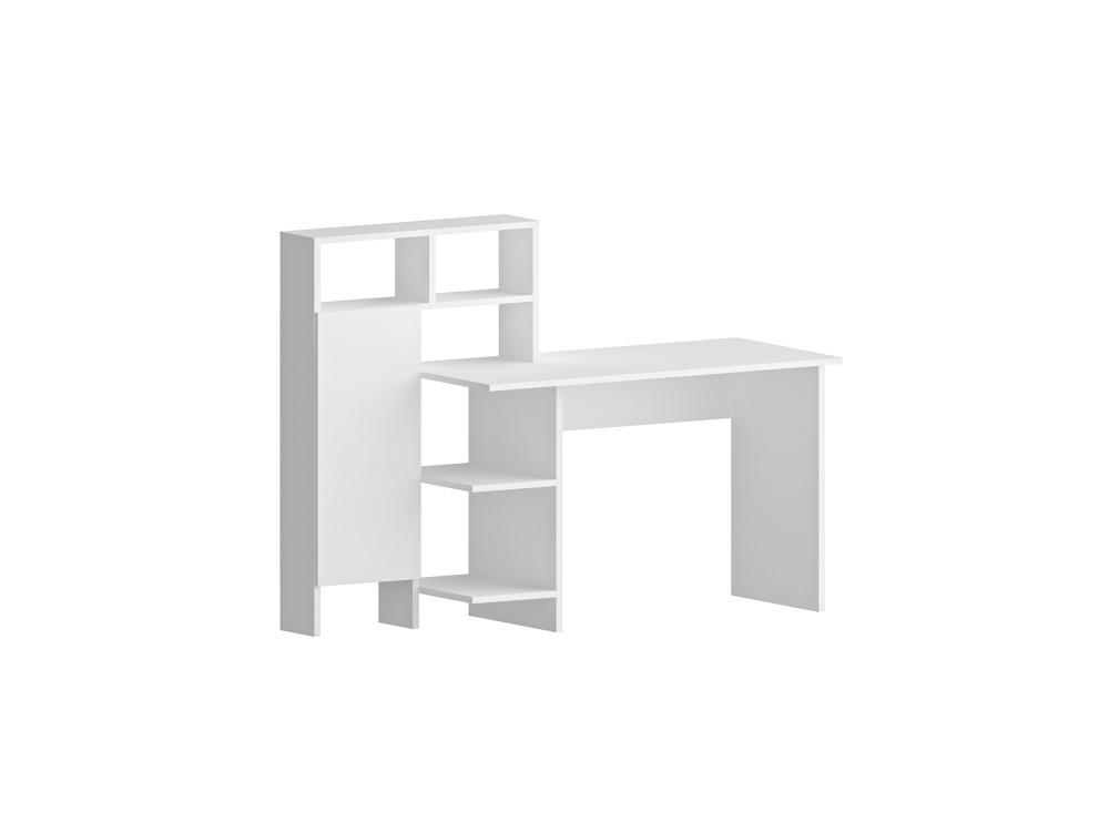 Holzschreibtisch "Bugra" - 135 x 60 x 111 cm - Weiß