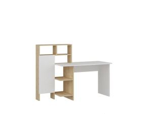 Holzschreibtisch "Bugra" - 135 x 60 x 111 cm - Weiß