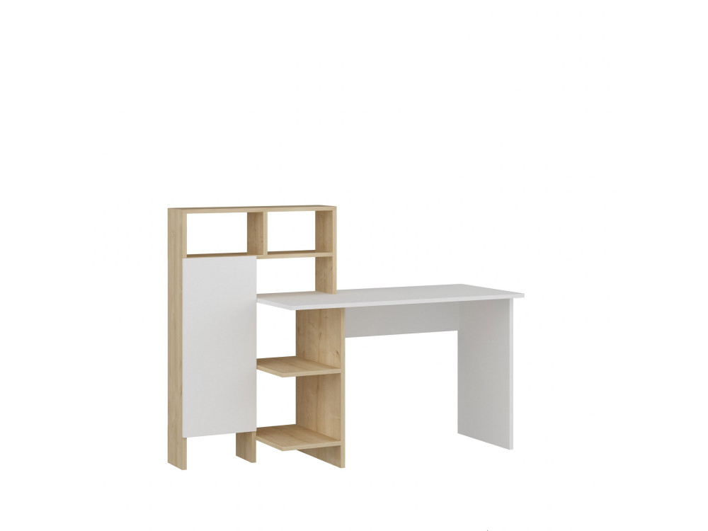 Holzschreibtisch "Bugra" - 135 x 60 x 111 cm - Weiß