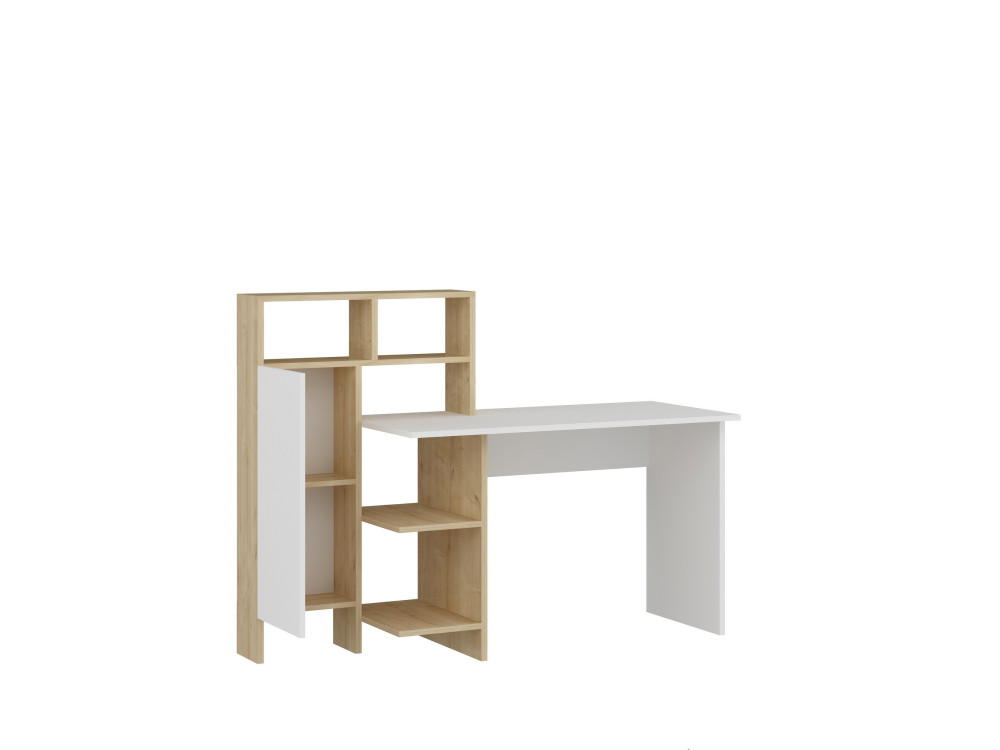 Holzschreibtisch "Bugra" - 135 x 60 x 111 cm - Weiß