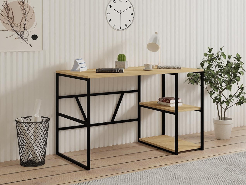Holzschreibtisch „Caste“ – 120 x 60 x 74 cm – Beige