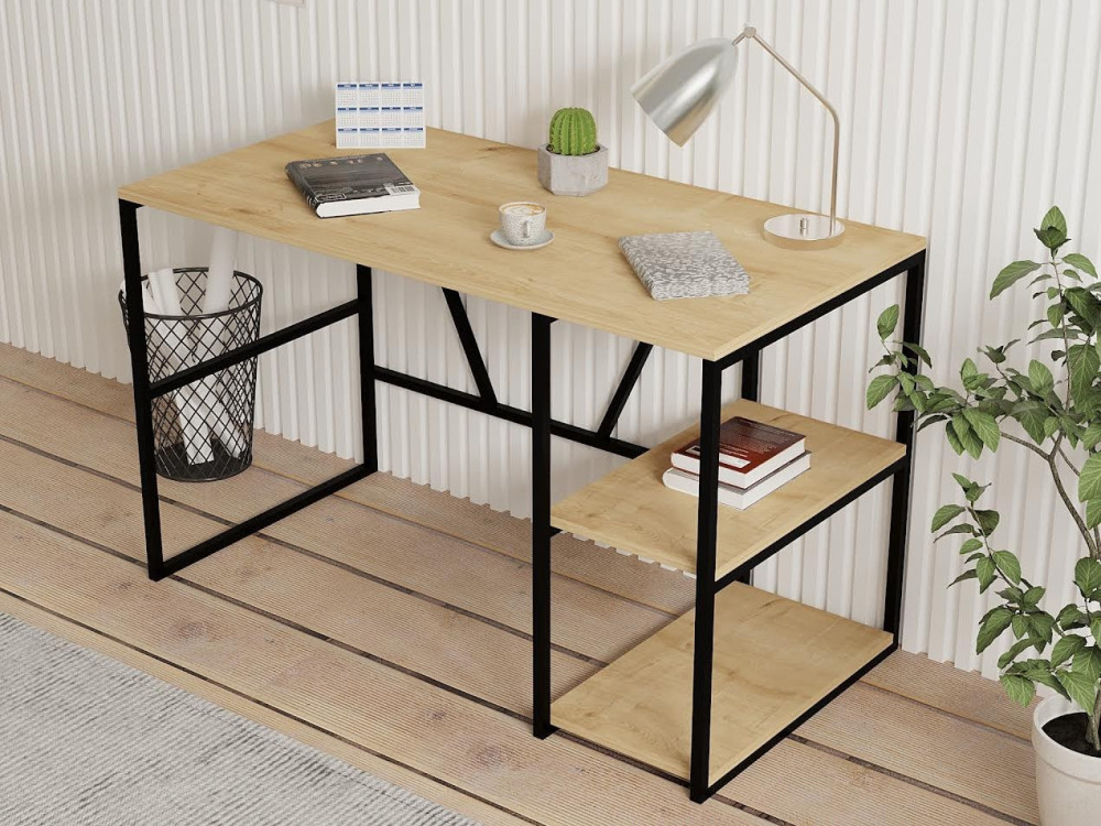Holzschreibtisch „Caste“ – 120 x 60 x 74 cm – Beige