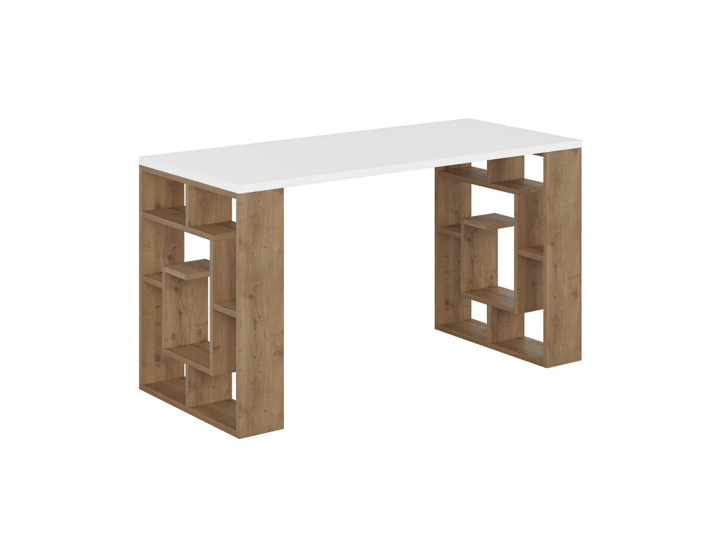 Holzschreibtisch "Maze" 140 x 60 x 75 cm - Weiß