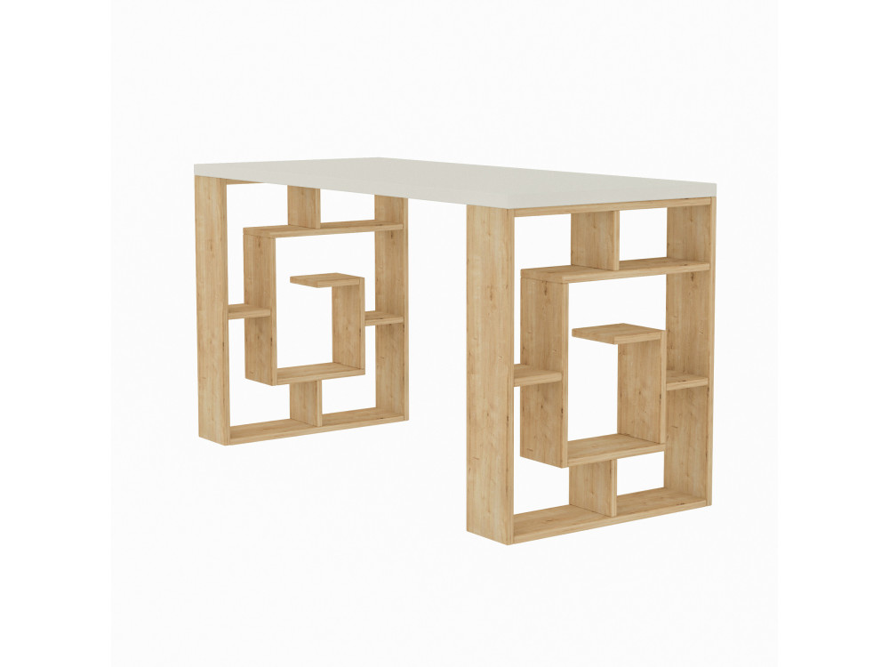 Holzschreibtisch "Maze" 140 x 60 x 75 cm - Weiß