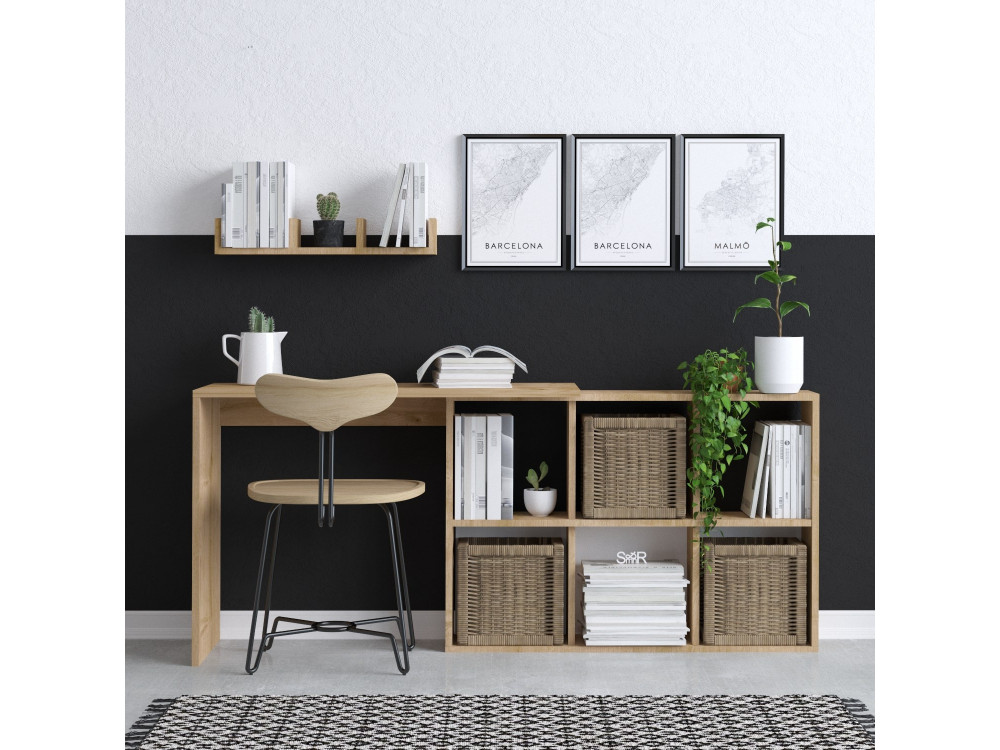 Holzschreibtisch "Blake" 74 x 45 x 145 cm - Eiche