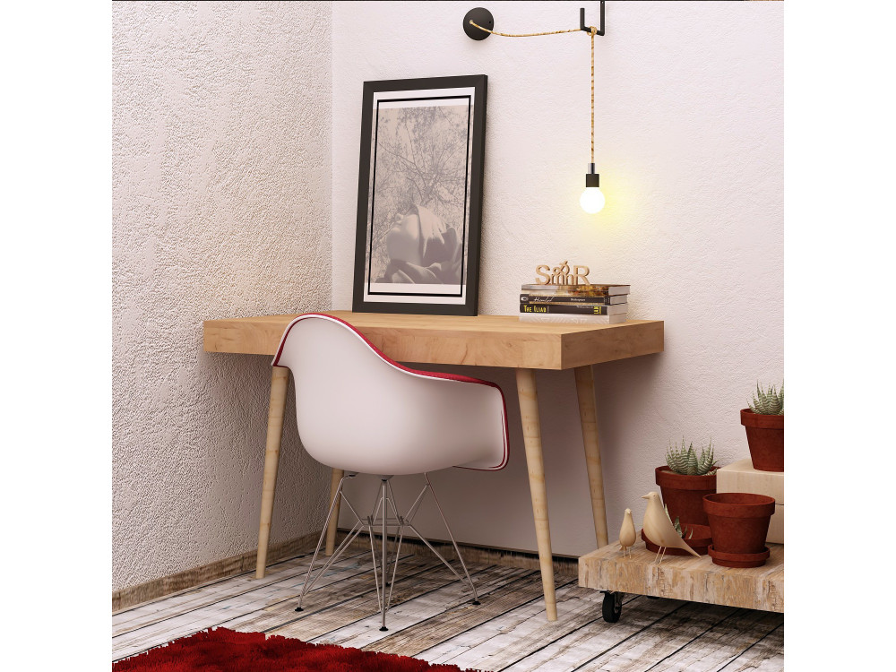 Holzschreibtisch "Valencia" - 100 x 60 x 74 cm - Braun