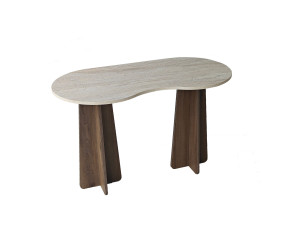 Holzschreibtisch "Infini" - 120 x 60 x 75 cm - Travertin