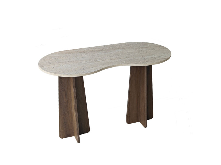 Holzschreibtisch "Infini" - 120 x 60 x 75 cm - Travertin