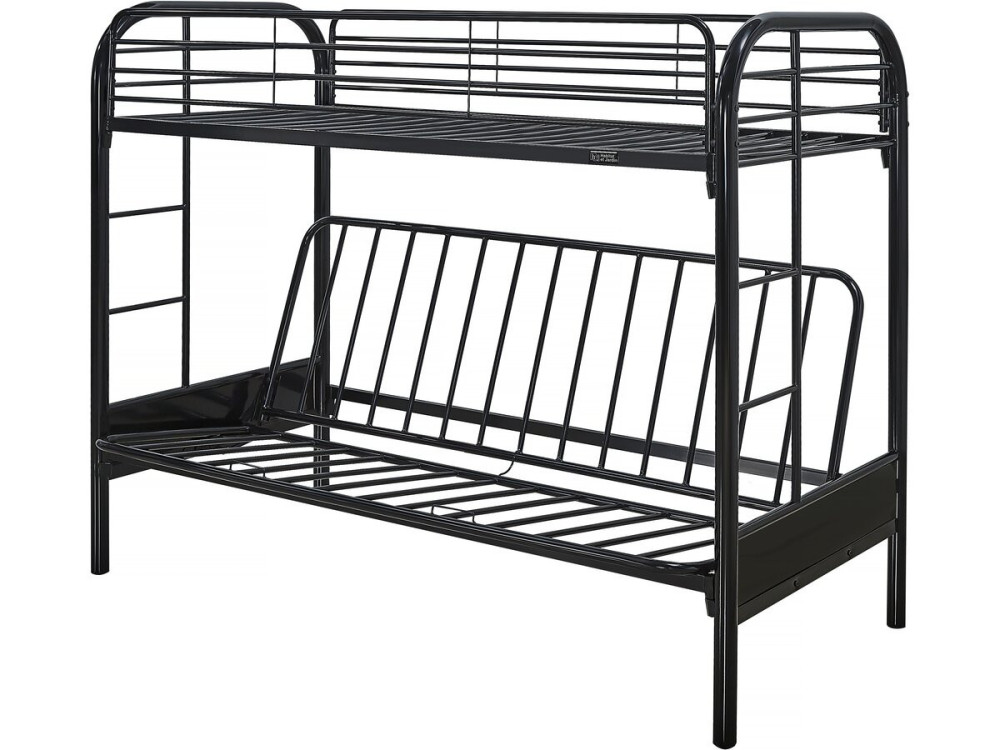 Hochbett "POLO" - 90 x 190 cm - Schwarz