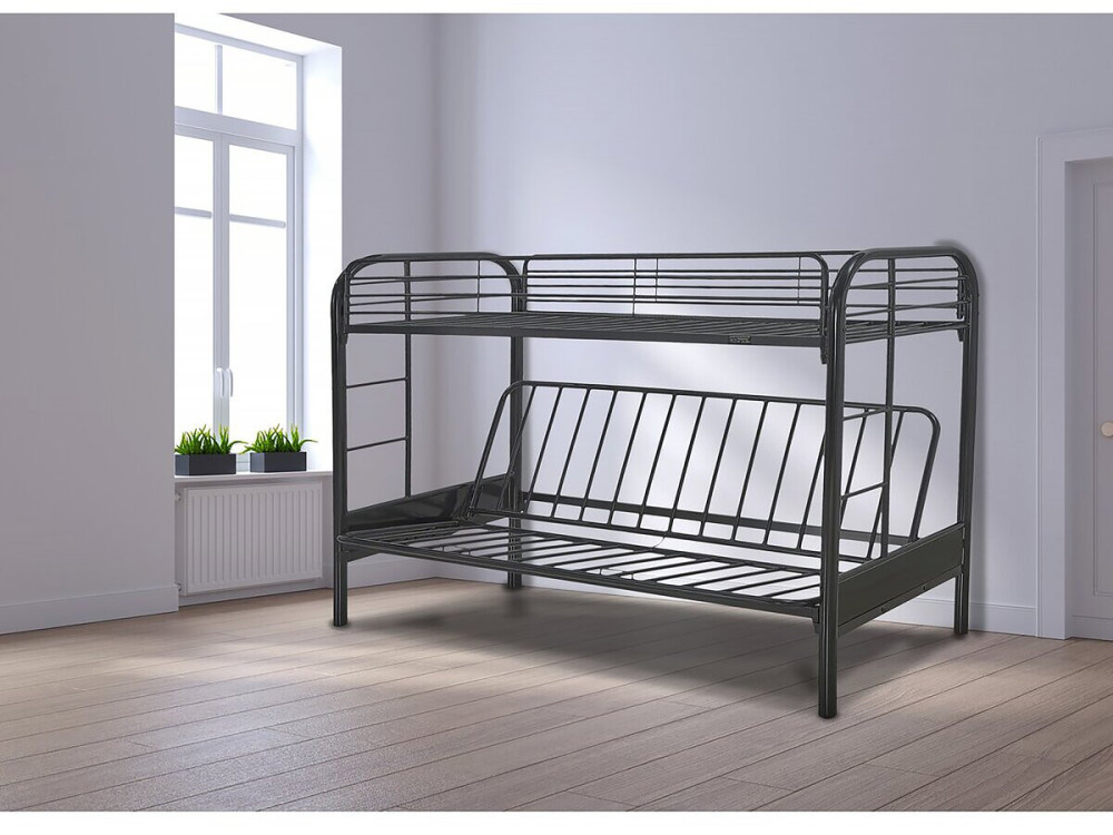 Hochbett "POLO" - 90 x 190 cm - Schwarz