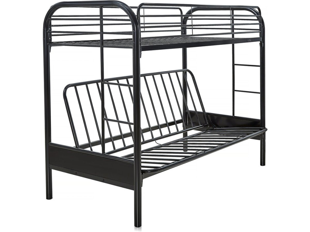 Hochbett "POLO" - 90 x 190 cm - Schwarz