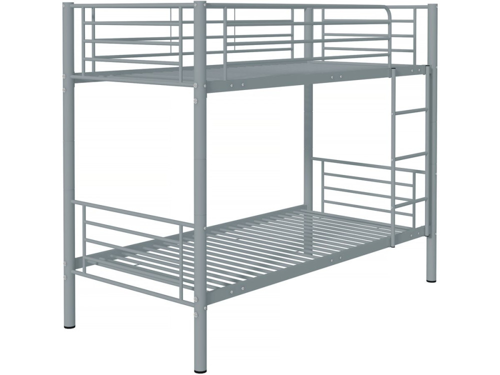 Etagenbett „ADAM“ -  90 x 190 cm - Metall - Grau