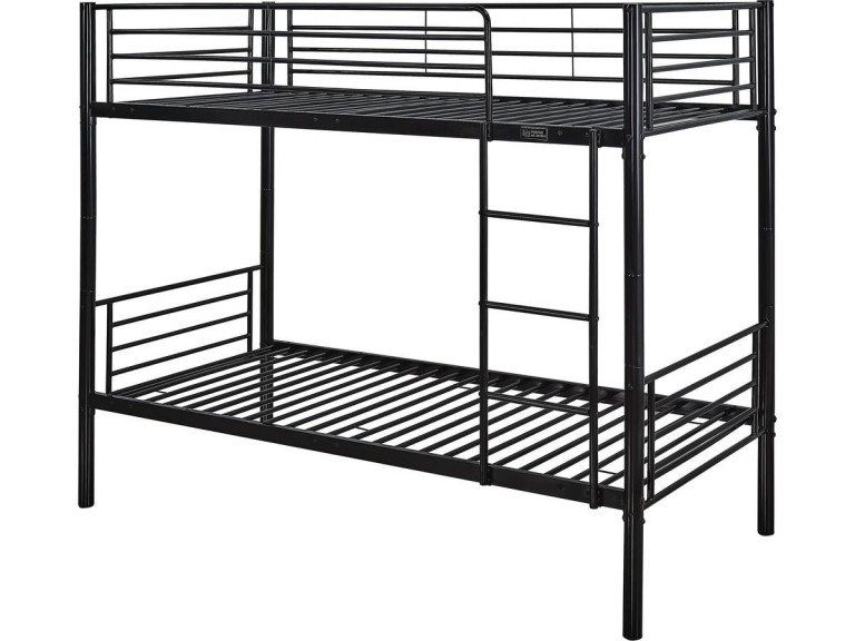 Etagenbett "ADAM" - 90 x 190 cm - Metall - Taupe