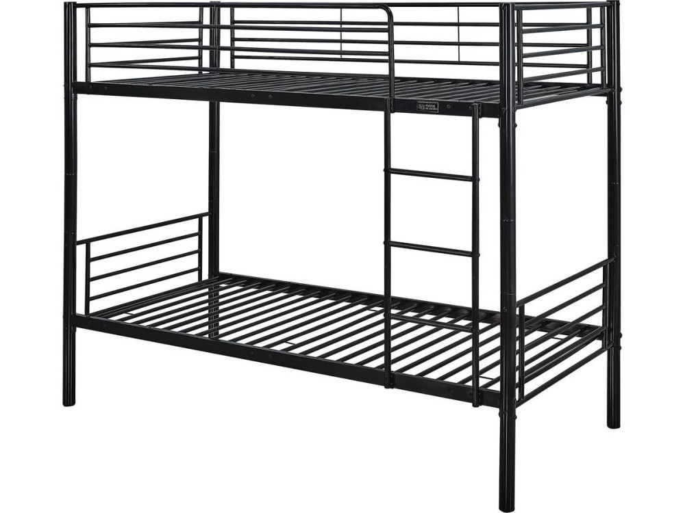 Etagenbett "ADAM" - 90 x 190 cm - Metall - Taupe