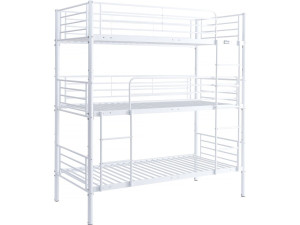 3-Etagen-Hochbett "HAVIN" - 90 x 190 cm - Weiß