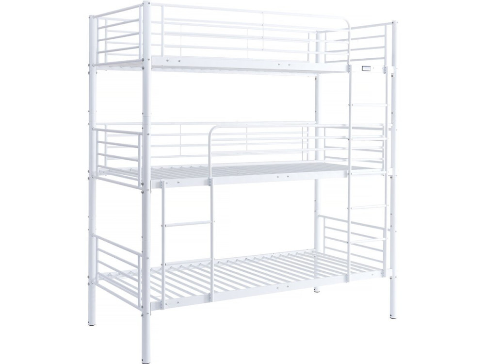 3-Etagen-Hochbett "HAVIN" - 90 x 190 cm - Weiß