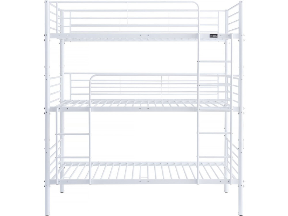 3-Etagen-Hochbett "HAVIN" - 90 x 190 cm - Weiß