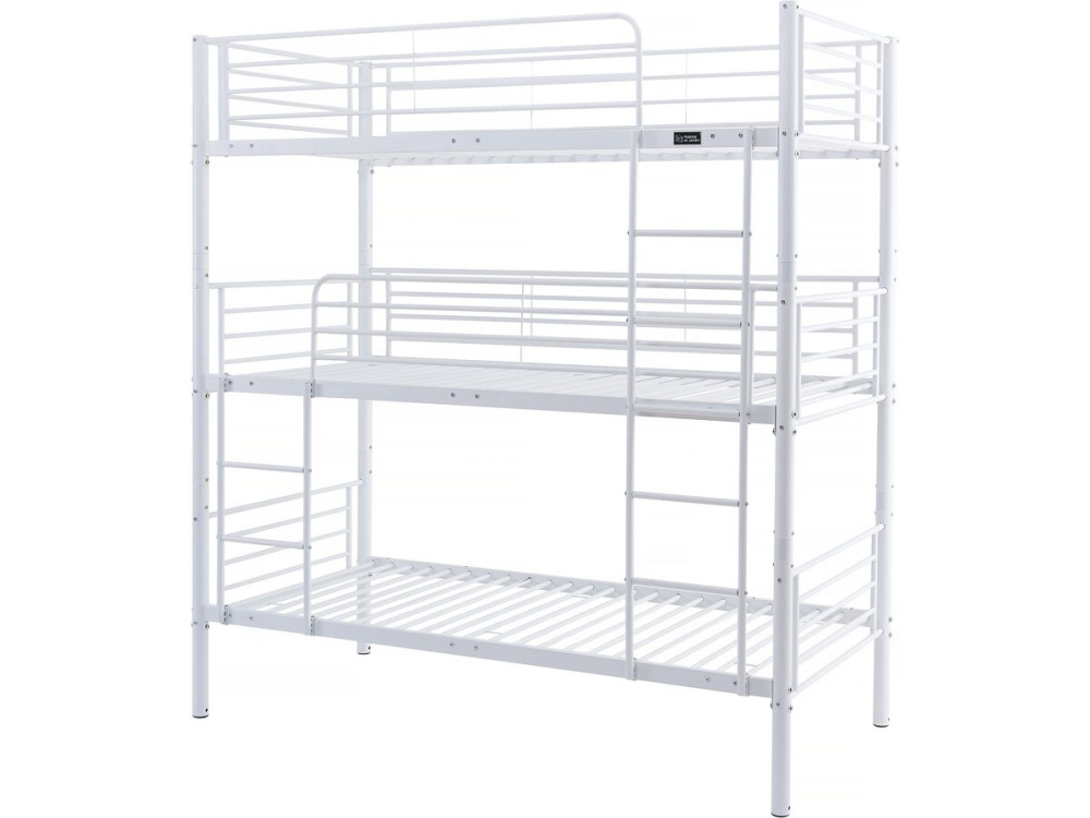 3-Etagen-Hochbett "HAVIN" - 90 x 190 cm - Weiß
