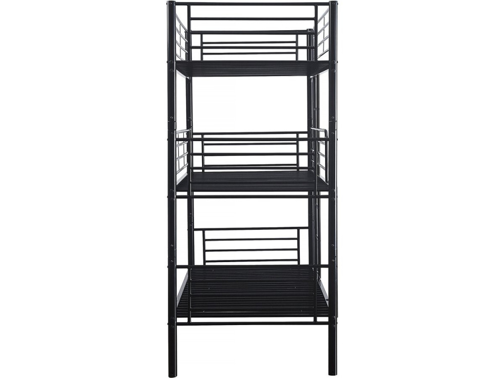 3-Etagenbett aus Metall "HAVIN" - 90 x 190 cm - Schwarz
