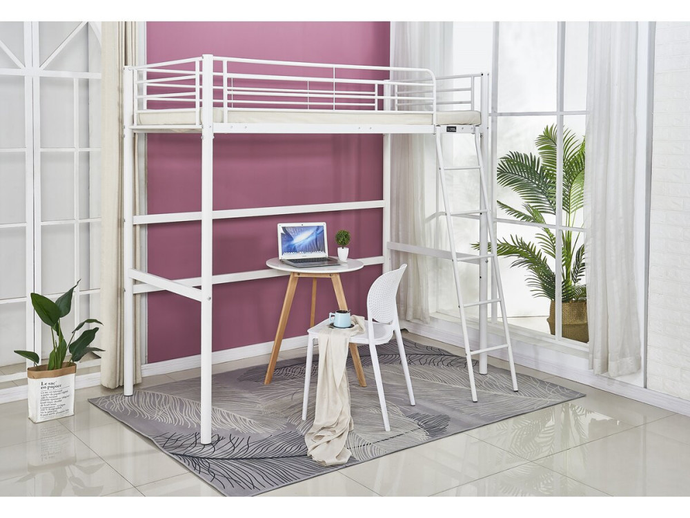 Hochbett "Alora" - 90 x 190 cm - Weiß